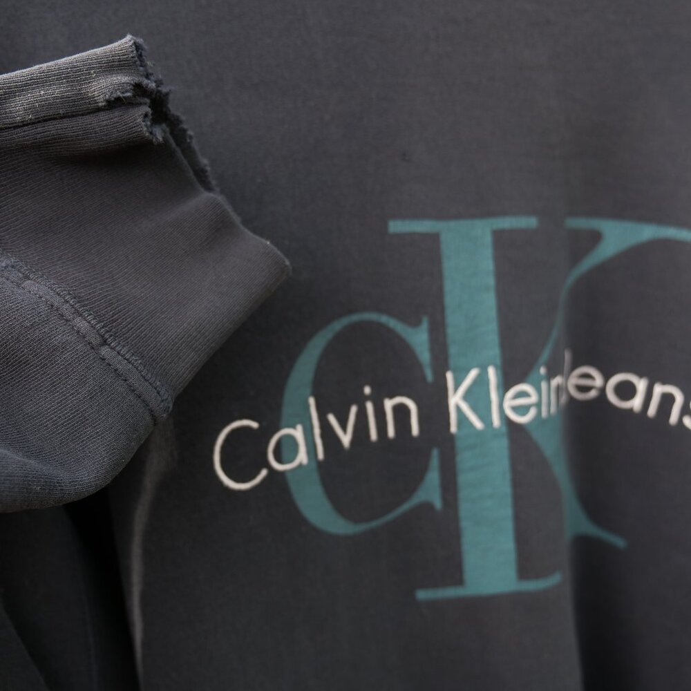 Vintage Calvin Klein Crewneck Sweatshirt 90s Streetwear Thrift Crew Pullover - Picture 8 of 10